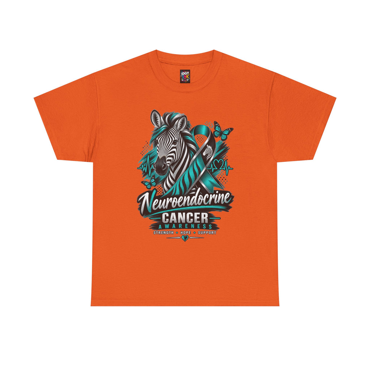 Neuroendocrine Cancer Awareness Zebra Ribbon T-Shirt