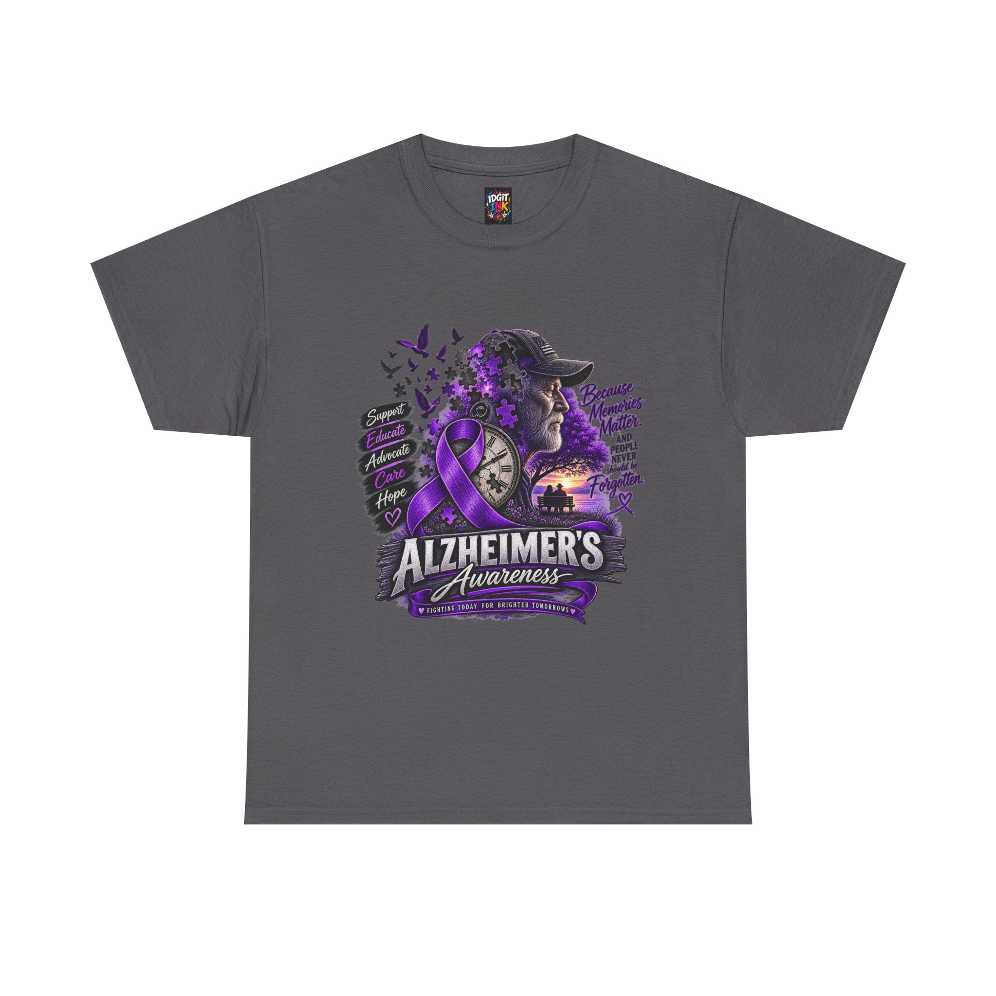 Alzheimer’s Awareness Purple Ribbon T-Shirt