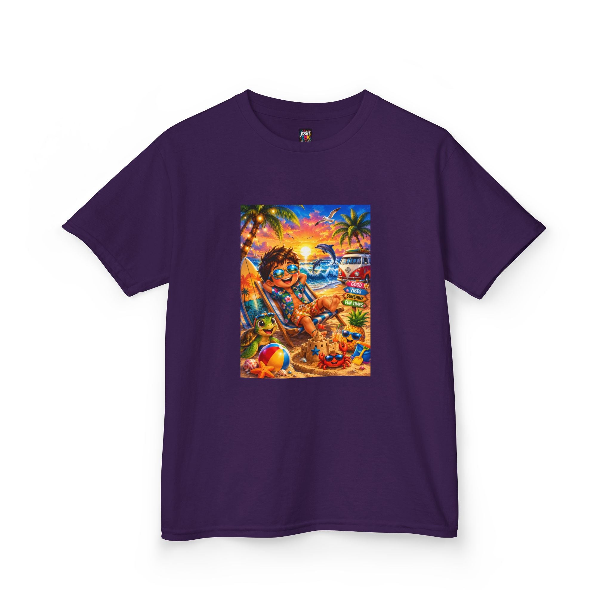Kids Beach Sunset T-Shirt