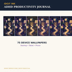 Idgit Ink ADHD Productivity digital journal — 75 device wallpapers preview