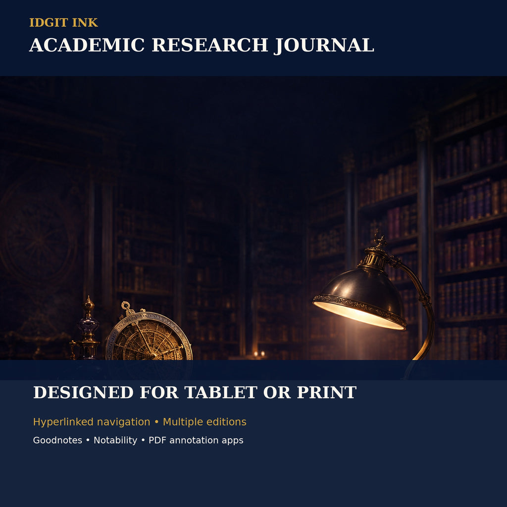 Idgit Ink Academic Research digital journal — 100 PNG digital stickers preview