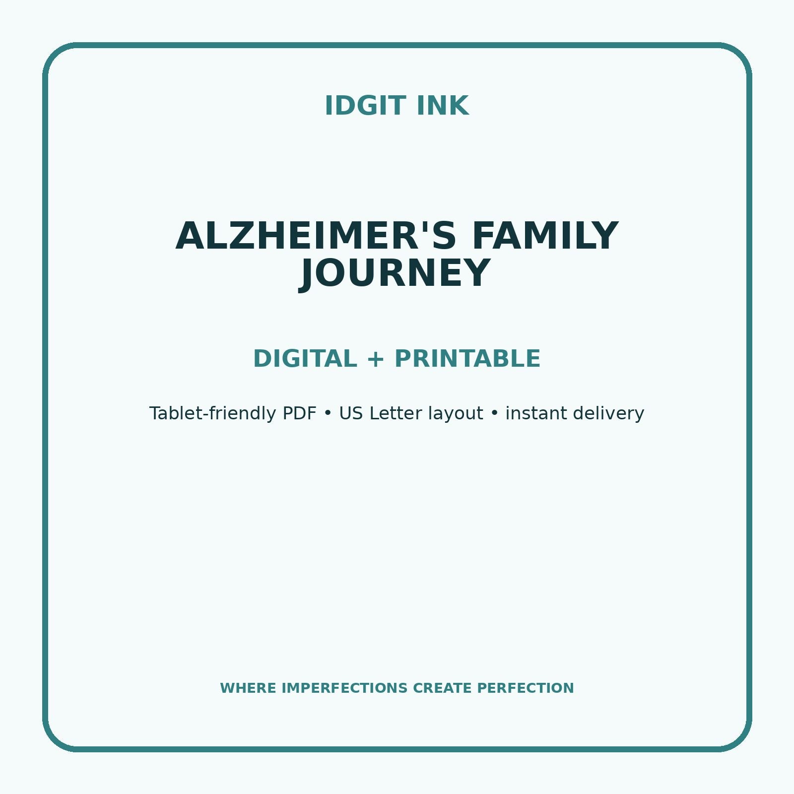Alzheimer's Family Journey Digital Journal – Deluxe 500-Page Planner — listing image 4 of 4