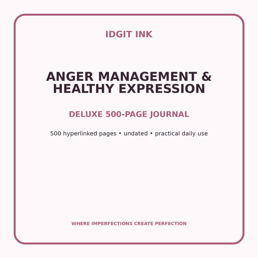 Anger Management & Healthy Expression Digital Journal – Deluxe 500-Page Planner — listing image 1 of 4