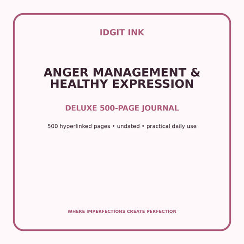 Anger Management & Healthy Expression Digital Journal – Deluxe 500-Page Planner — listing image 1 of 4