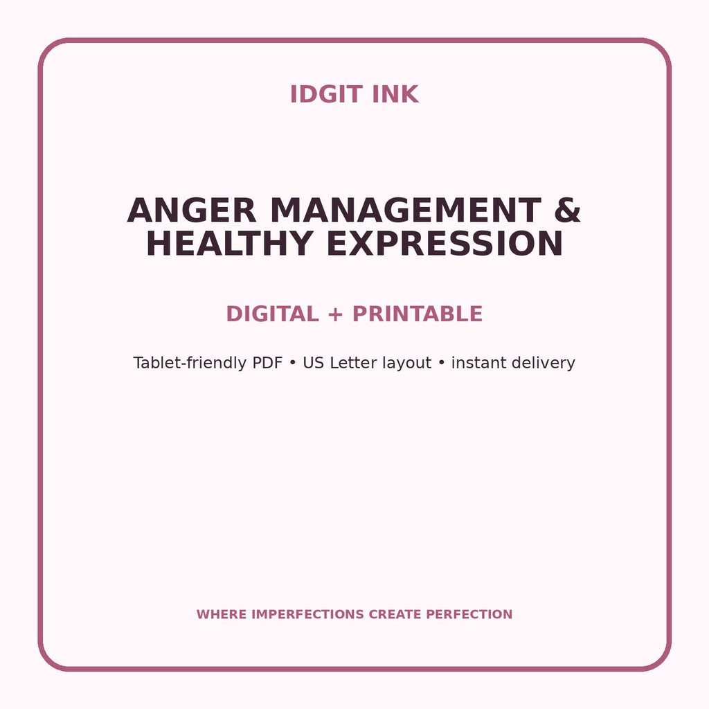 Anger Management & Healthy Expression Digital Journal – Deluxe 500-Page Planner — listing image 4 of 4