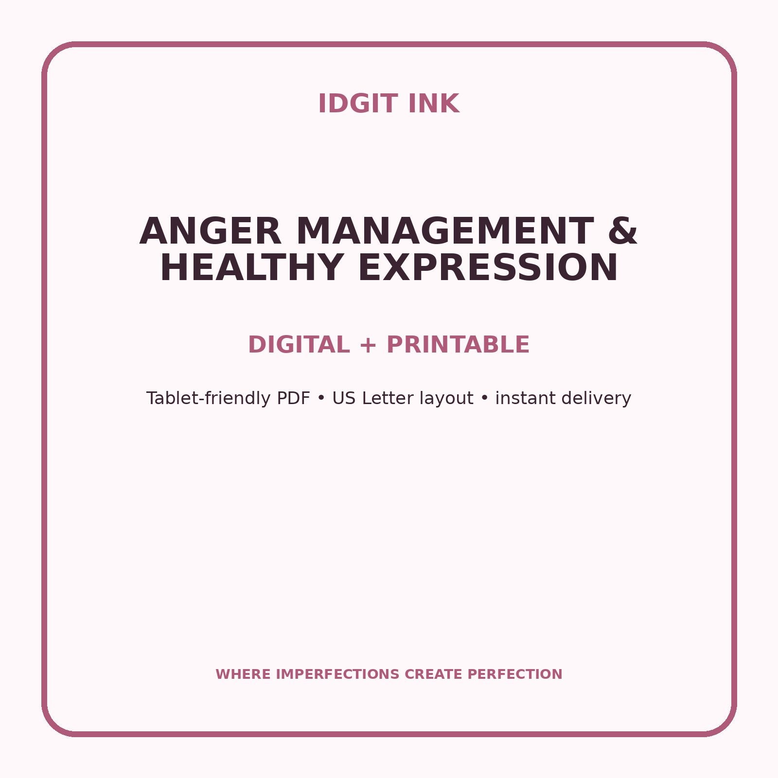 Anger Management & Healthy Expression Digital Journal – Deluxe 500-Page Planner — listing image 4 of 4