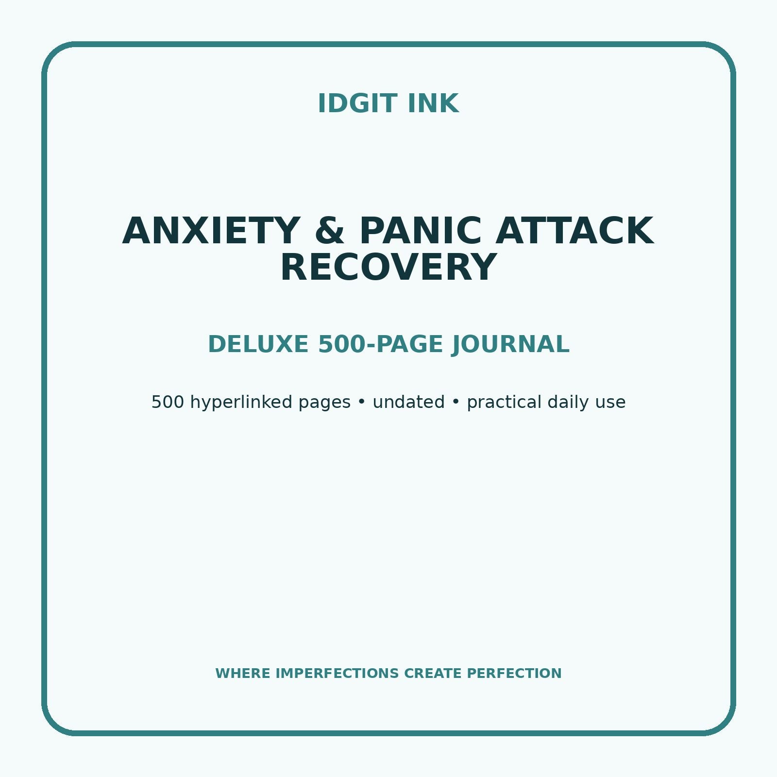 Anxiety & Panic Attack Recovery Digital Journal – Deluxe 500-Page Planner — listing image 1 of 4
