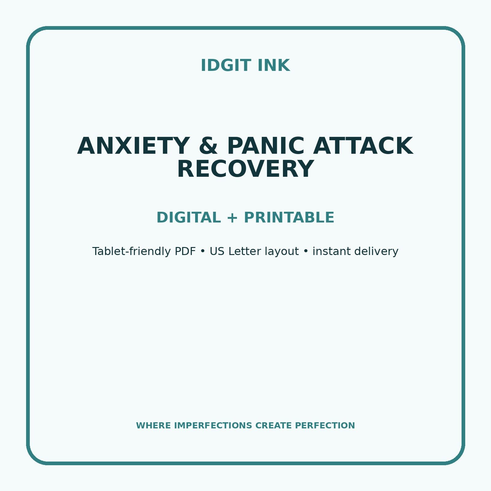 Anxiety & Panic Attack Recovery Digital Journal – Deluxe 500-Page Planner — listing image 4 of 4