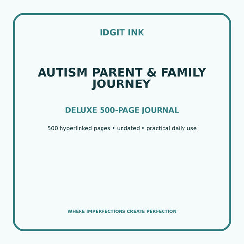 Autism Parent & Family Journey Digital Journal – Deluxe 500-Page Planner — listing image 1 of 4
