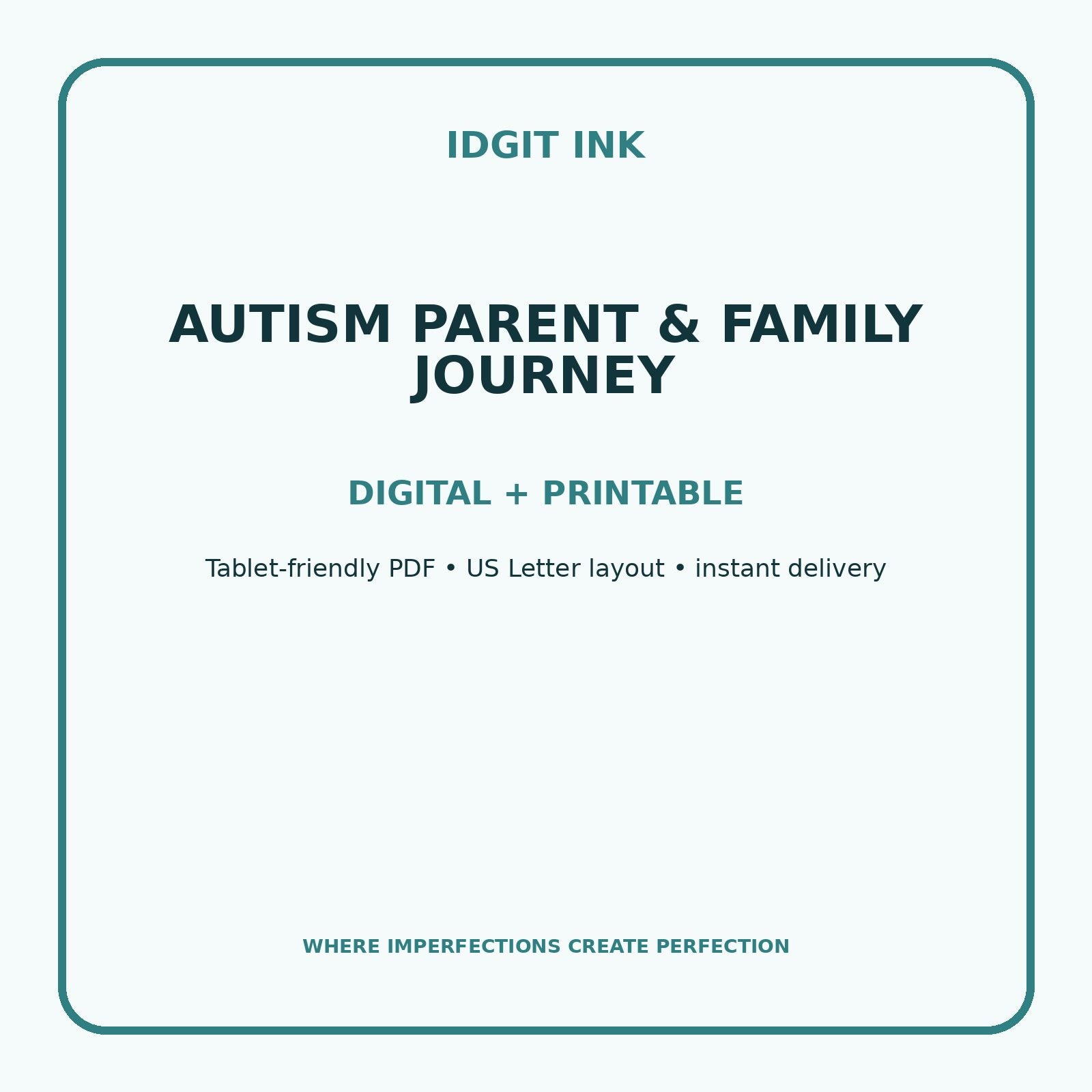 Autism Parent & Family Journey Digital Journal – Deluxe 500-Page Planner — listing image 4 of 4