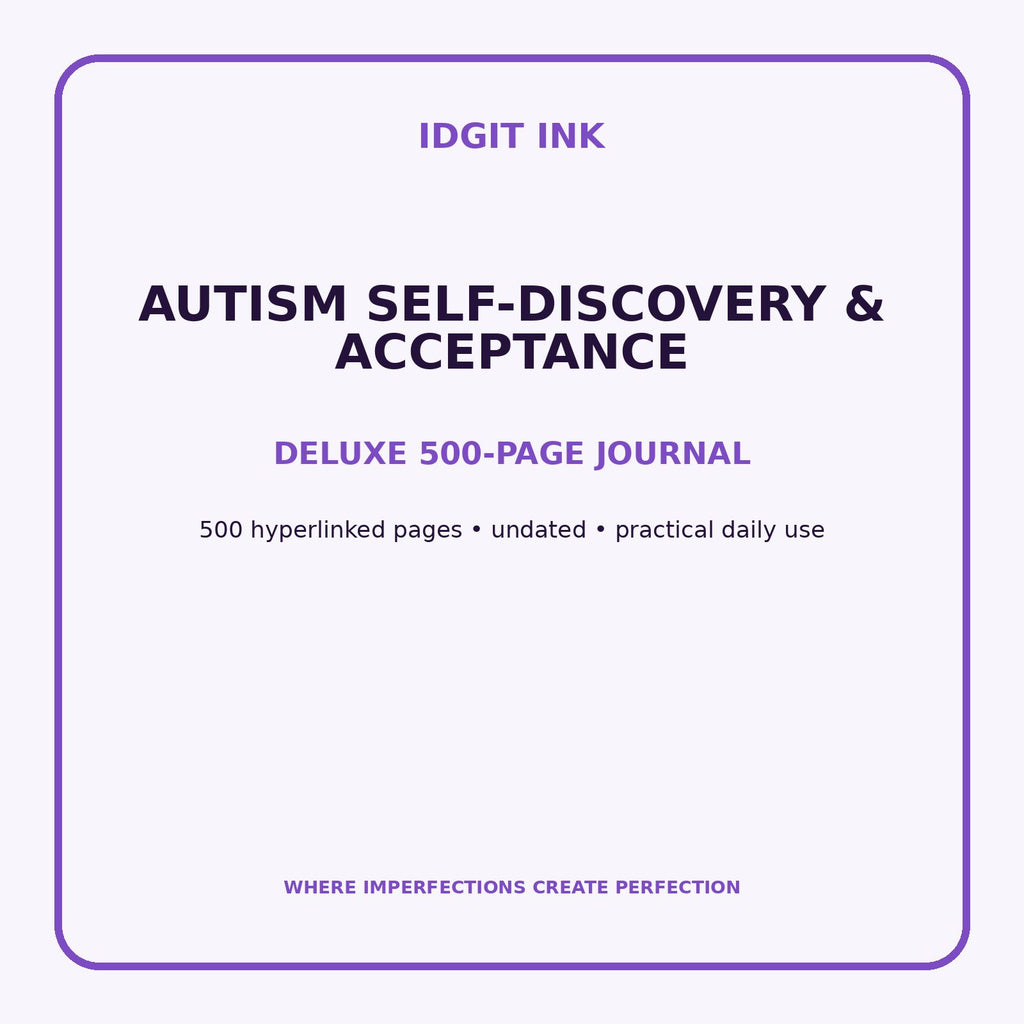Autism Self-Discovery & Acceptance Digital Journal – Deluxe 500-Page Planner — listing image 1 of 4