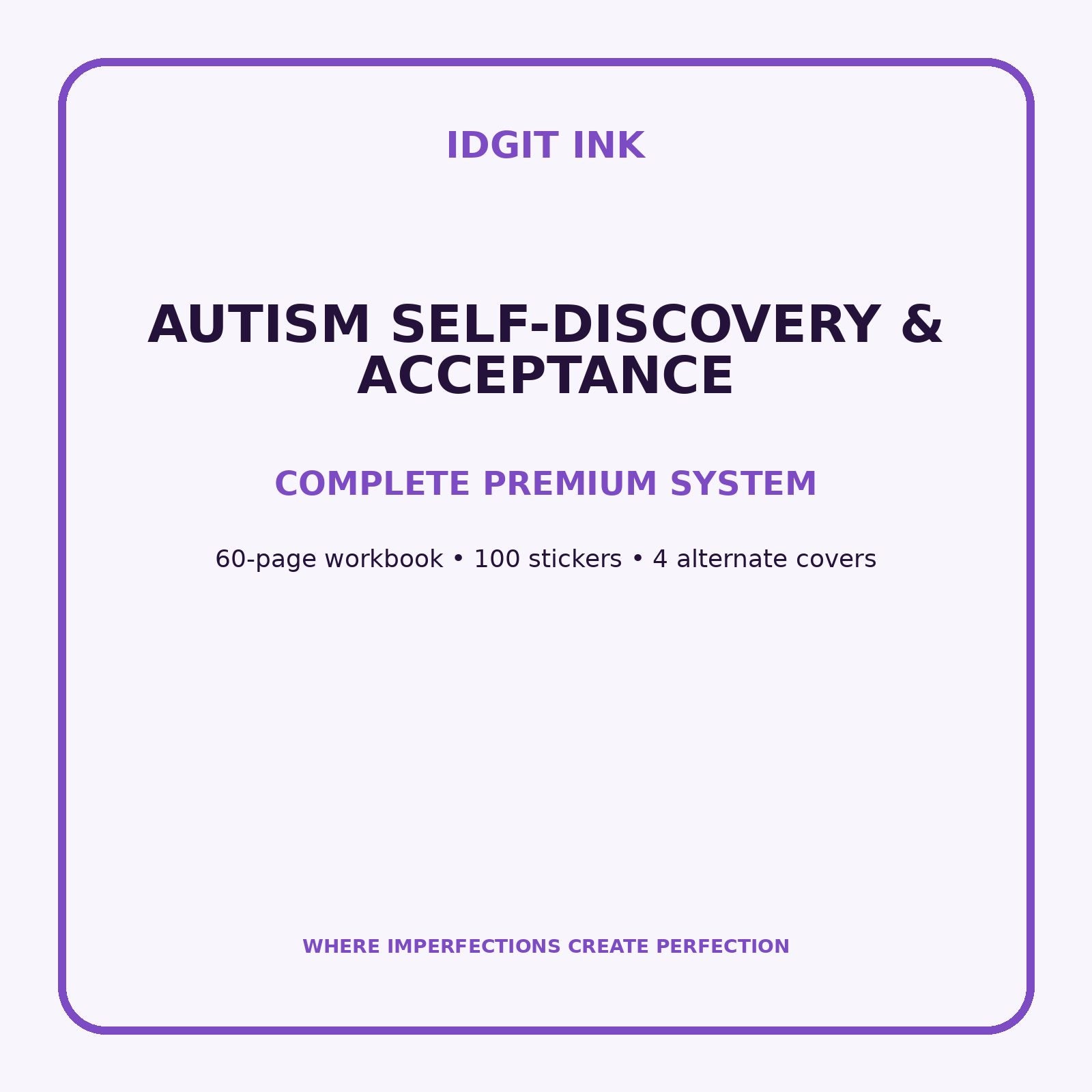 Autism Self-Discovery & Acceptance Digital Journal – Deluxe 500-Page Planner — listing image 2 of 4