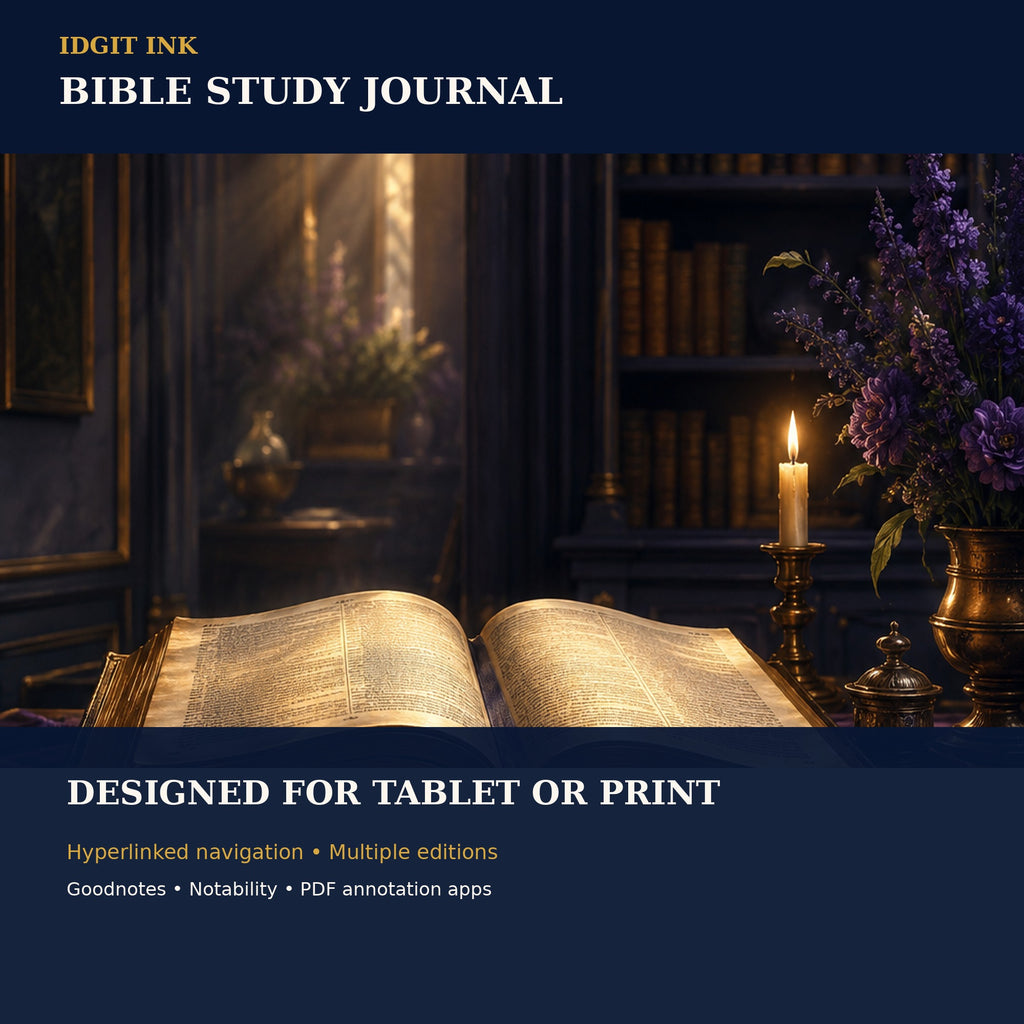 Idgit Ink Bible Study digital journal — 100 PNG digital stickers preview