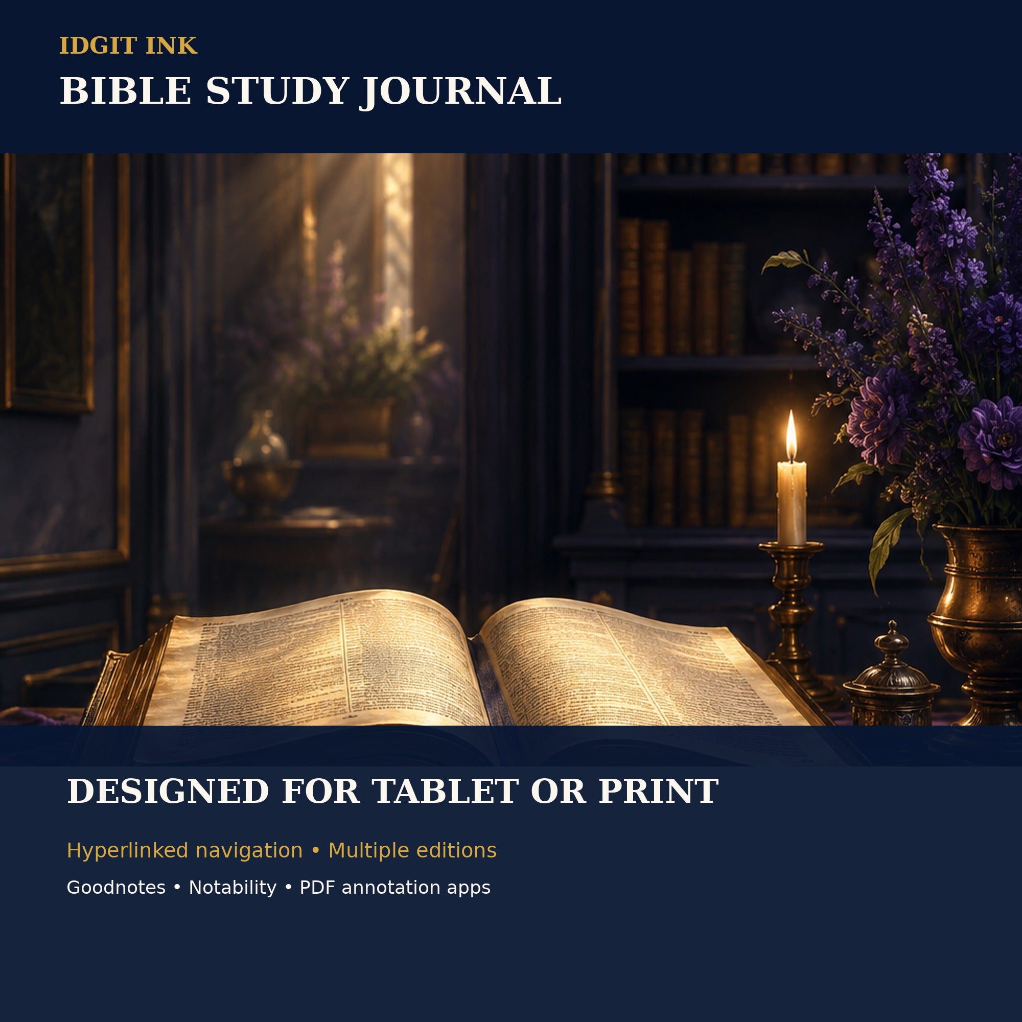 Idgit Ink Bible Study digital journal — 100 PNG digital stickers preview