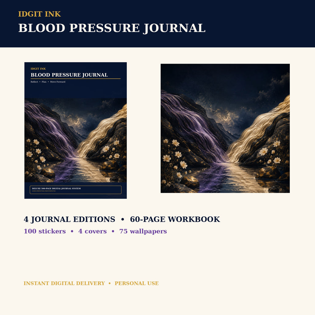 Idgit Ink Blood-Pressure digital journal — complete deluxe journal bundle overview