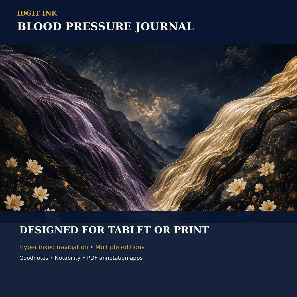 Idgit Ink Blood-Pressure digital journal — 100 PNG digital stickers preview