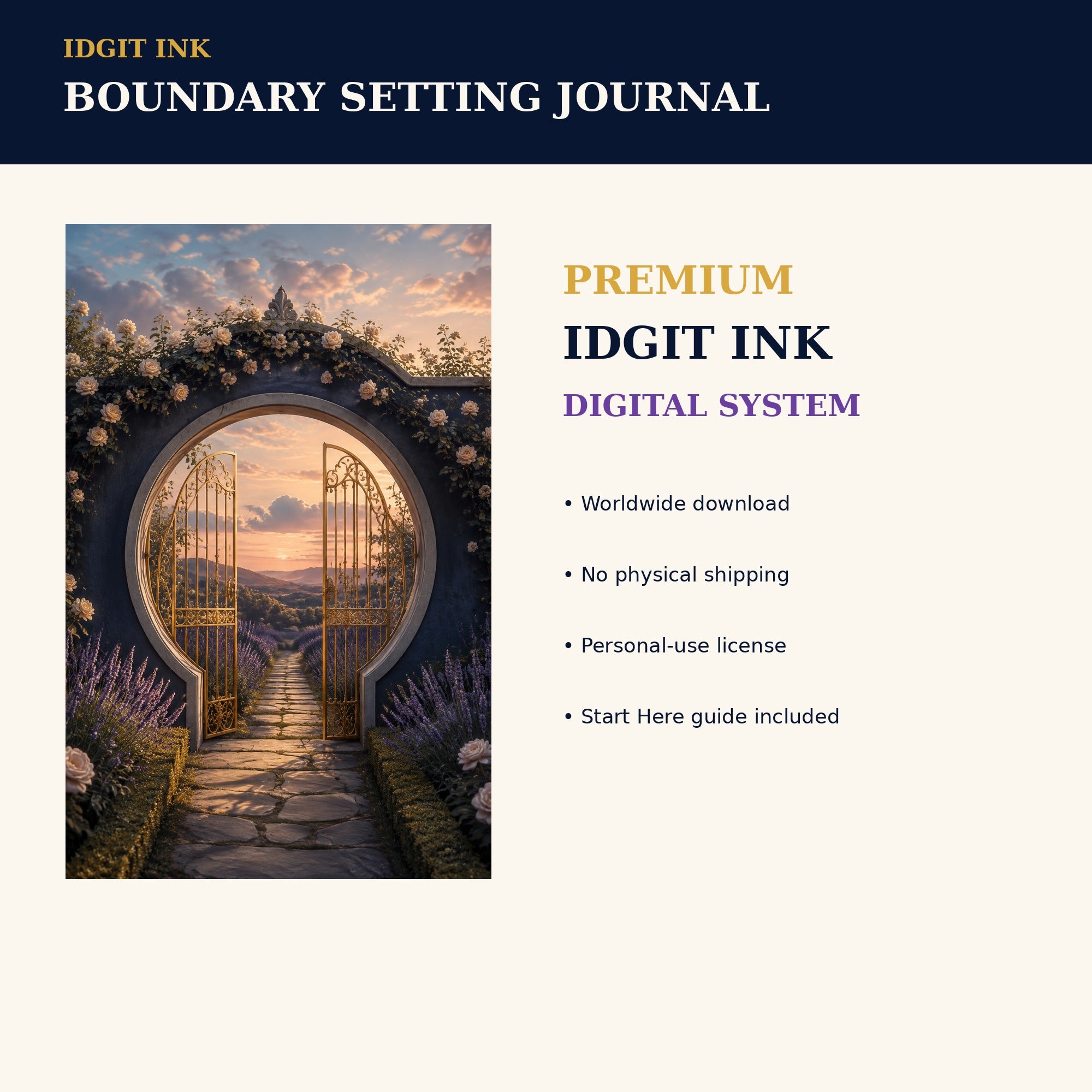 Idgit Ink Boundary-Setting digital journal — 75 device wallpapers preview
