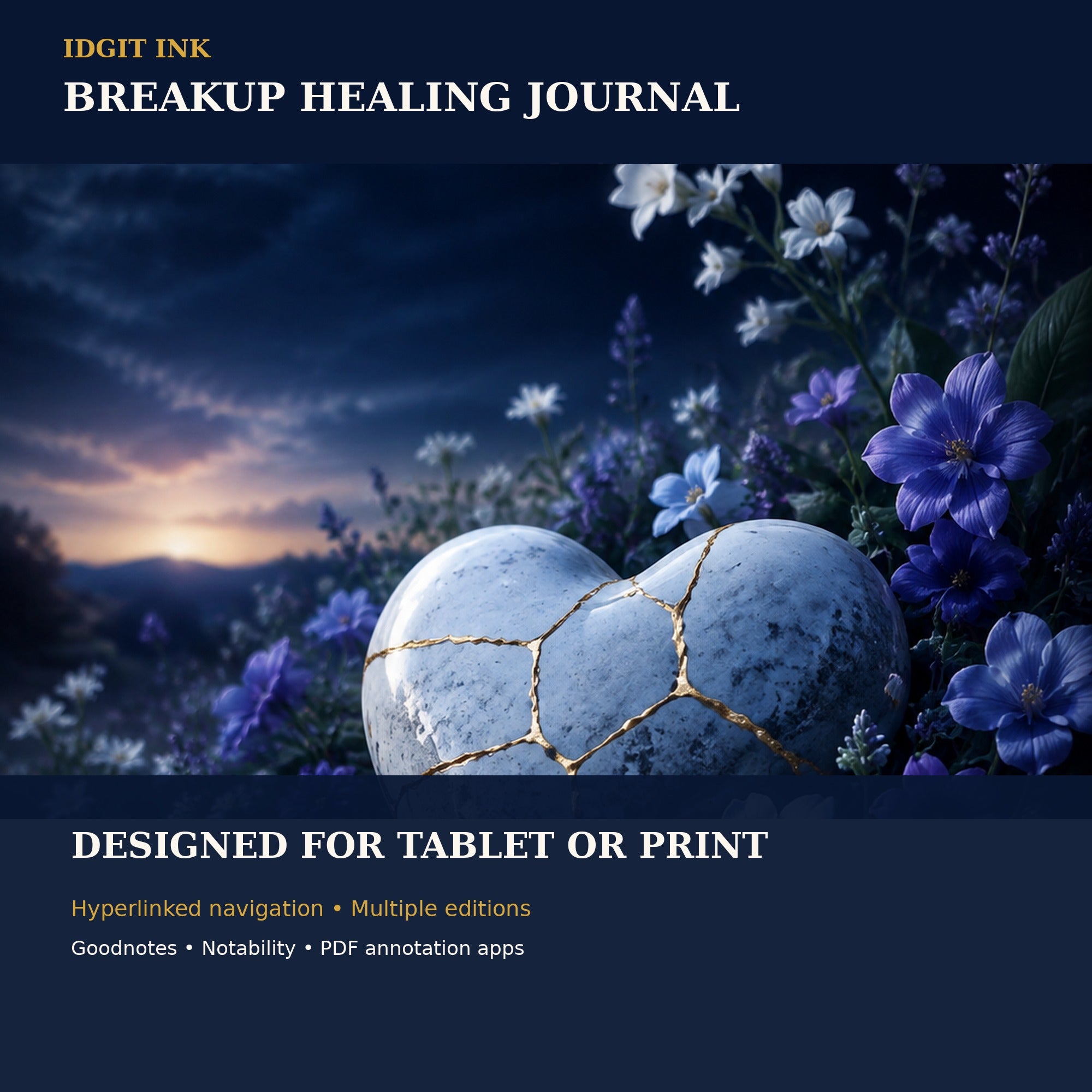 Idgit Ink Breakup Healing digital journal — 100 PNG digital stickers preview