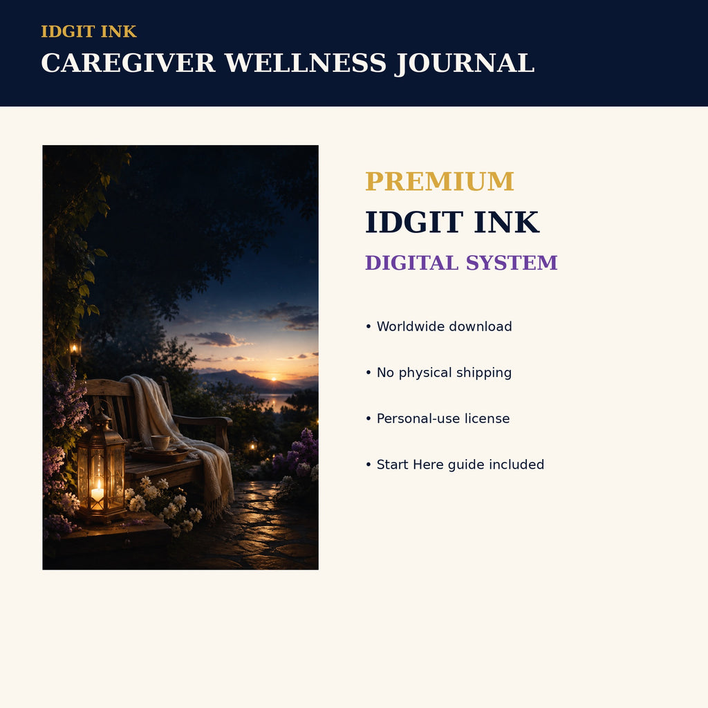 Idgit Ink Caregiver Wellness digital journal — 75 device wallpapers preview