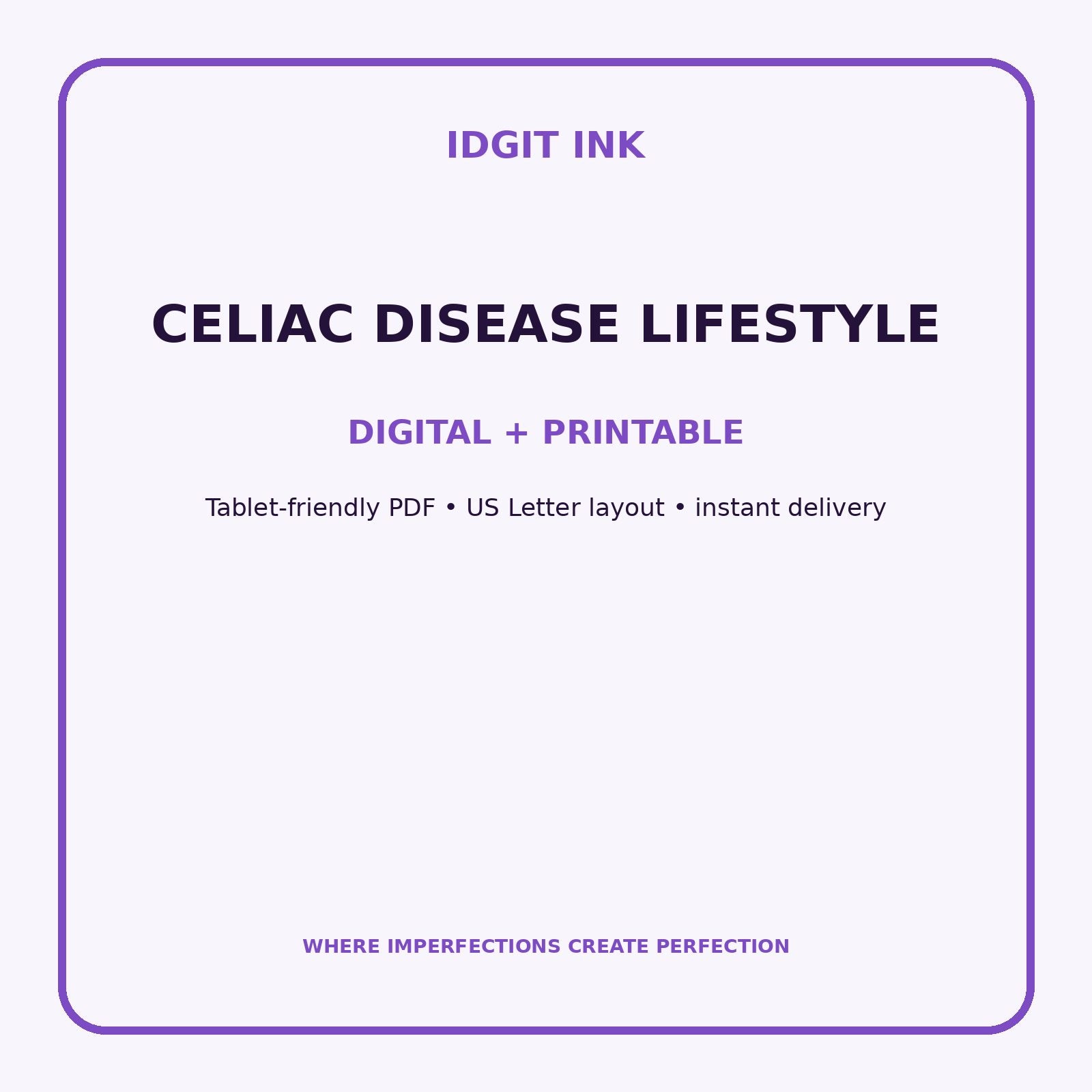 Celiac Disease Lifestyle Digital Journal – Deluxe 500-Page Planner — listing image 4 of 4