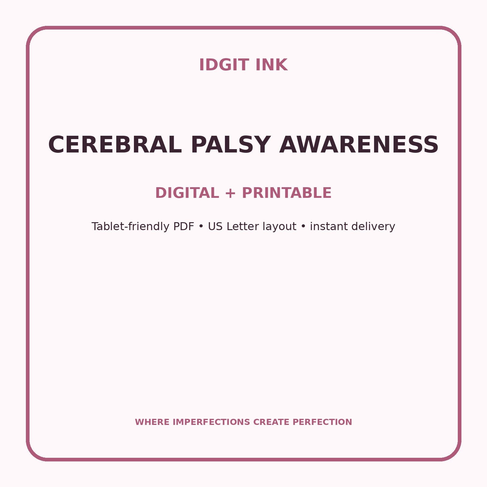 Cerebral Palsy Awareness Digital Journal – Deluxe 500-Page Planner — listing image 4 of 4
