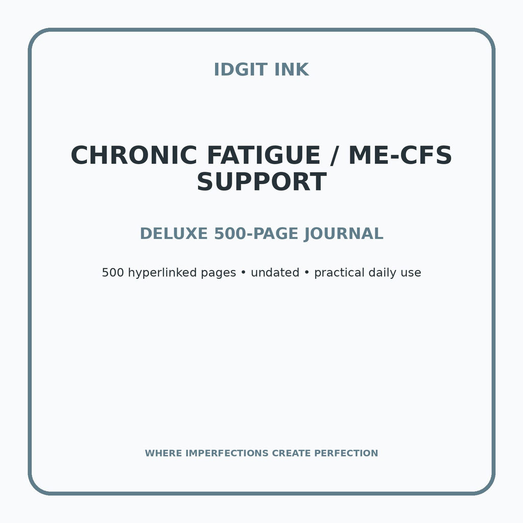 Chronic Fatigue / ME-CFS Support Digital Journal – Deluxe 500-Page Planner — listing image 1 of 4