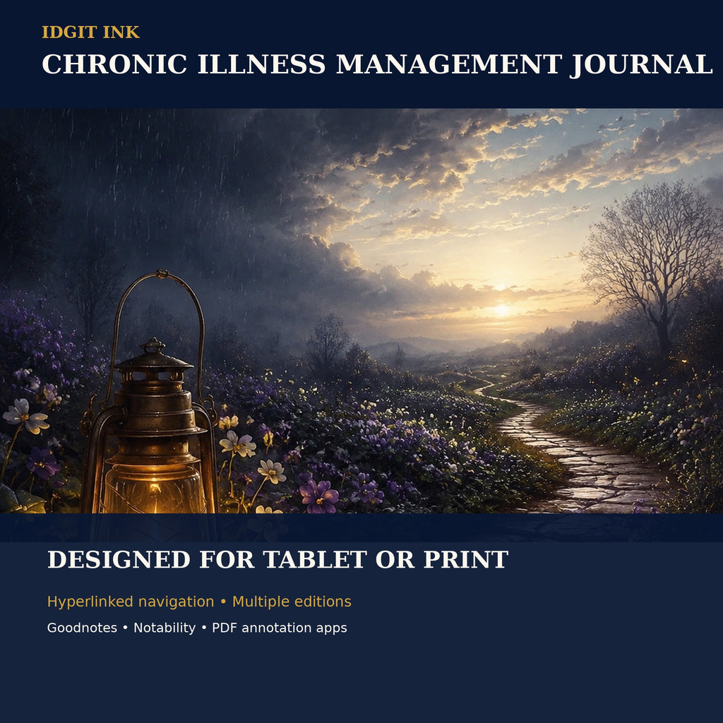 Idgit Ink Chronic-Illness Management digital journal — 100 PNG digital stickers preview