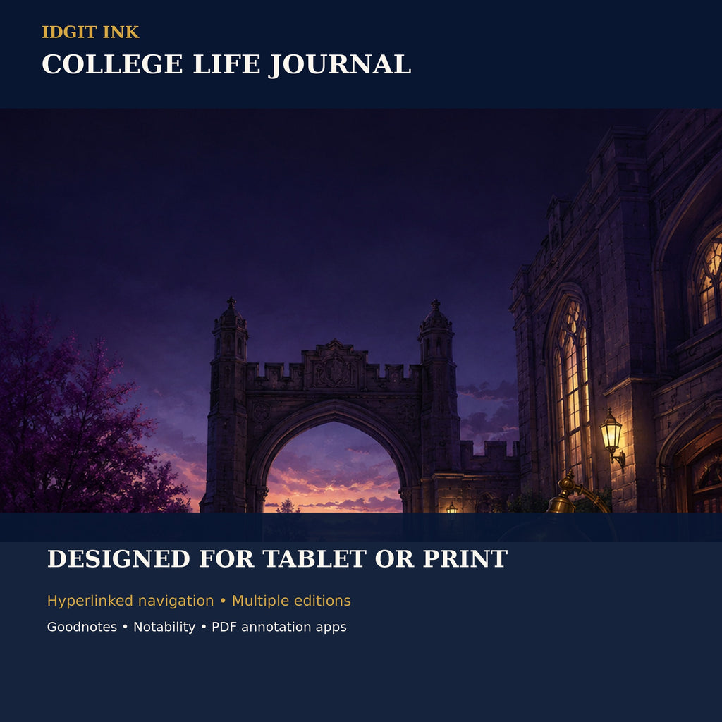 Idgit Ink College-Life digital journal — 100 PNG digital stickers preview