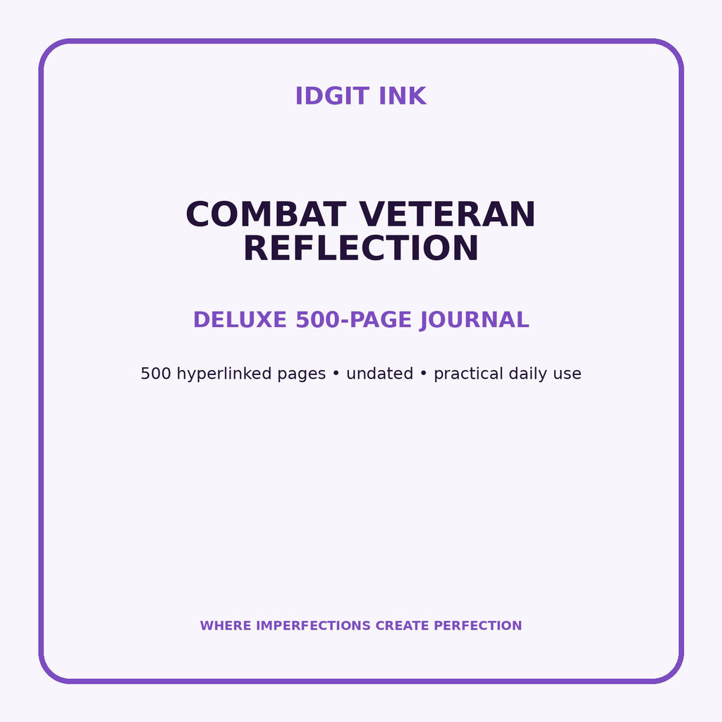 Combat Veteran Reflection Digital Journal – Deluxe 500-Page Planner — listing image 1 of 4