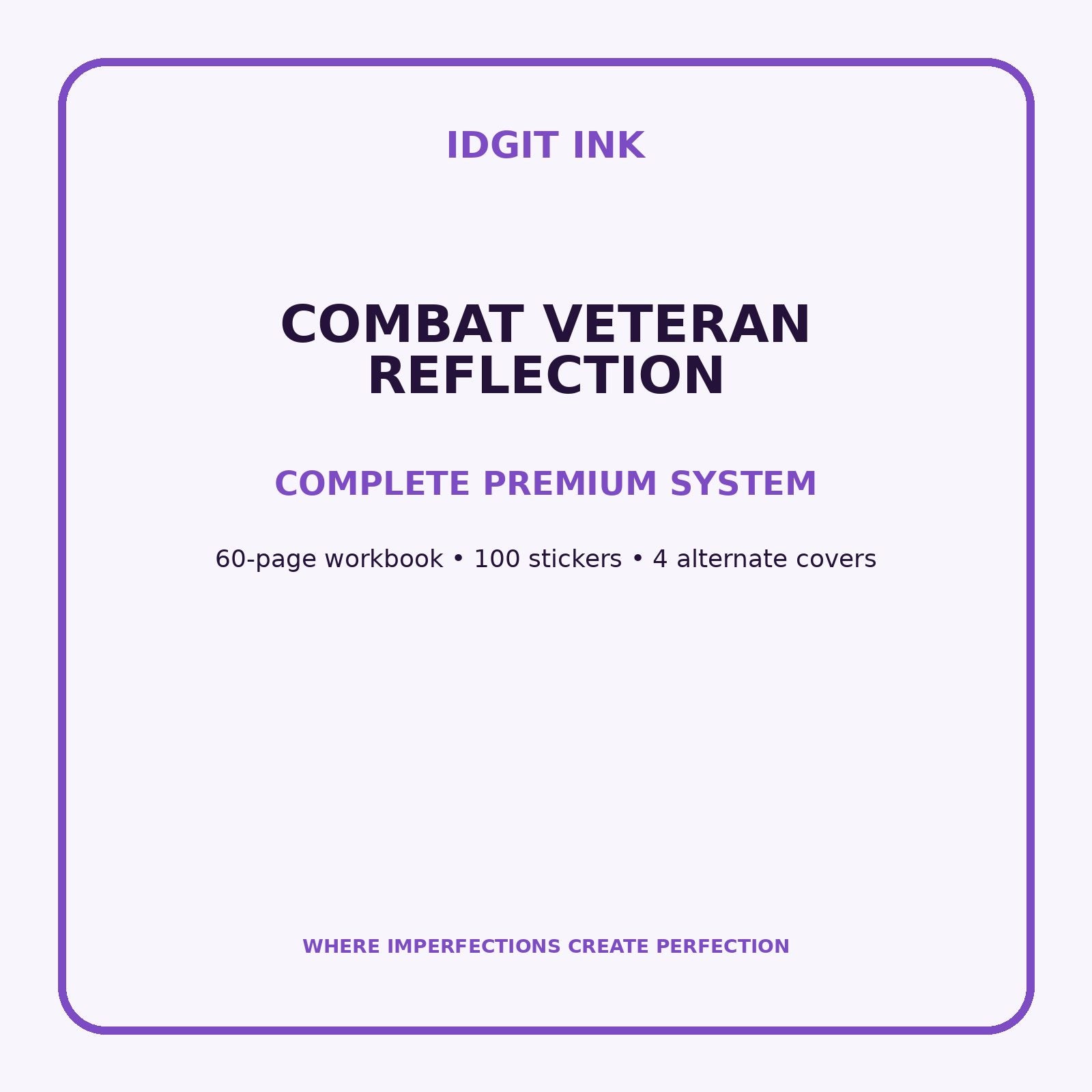 Combat Veteran Reflection Digital Journal – Deluxe 500-Page Planner — listing image 2 of 4