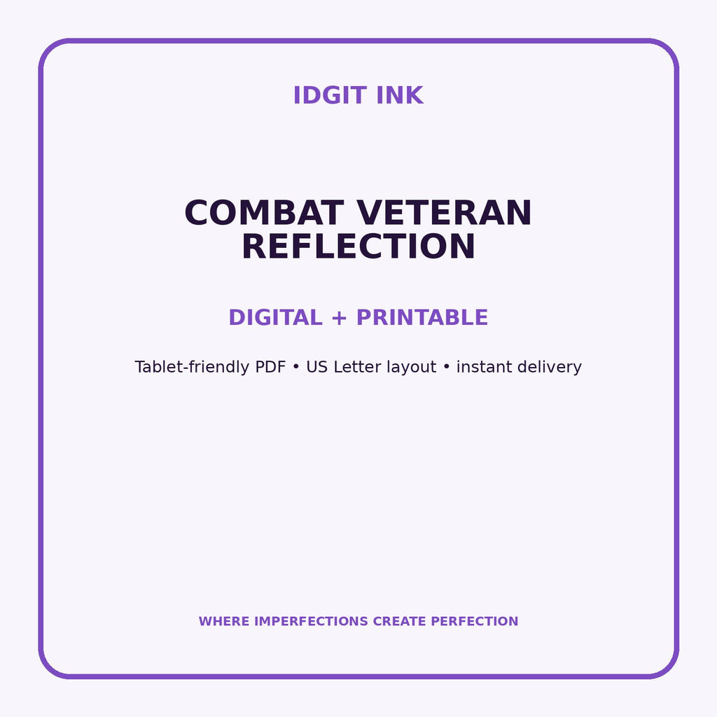 Combat Veteran Reflection Digital Journal – Deluxe 500-Page Planner — listing image 4 of 4