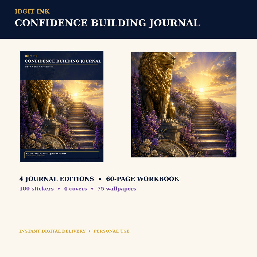 Idgit Ink Confidence-Building digital journal — complete deluxe journal bundle overview