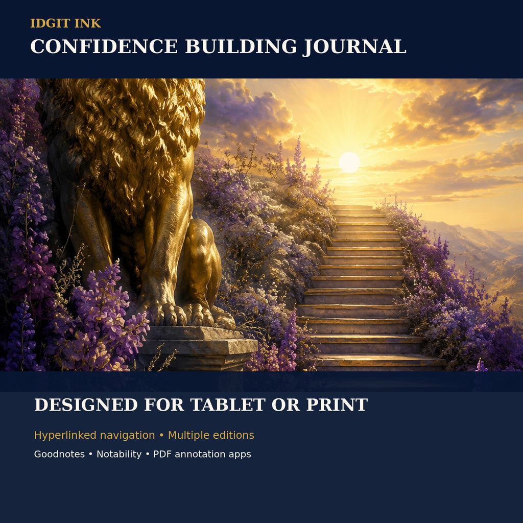 Idgit Ink Confidence-Building digital journal — 100 PNG digital stickers preview