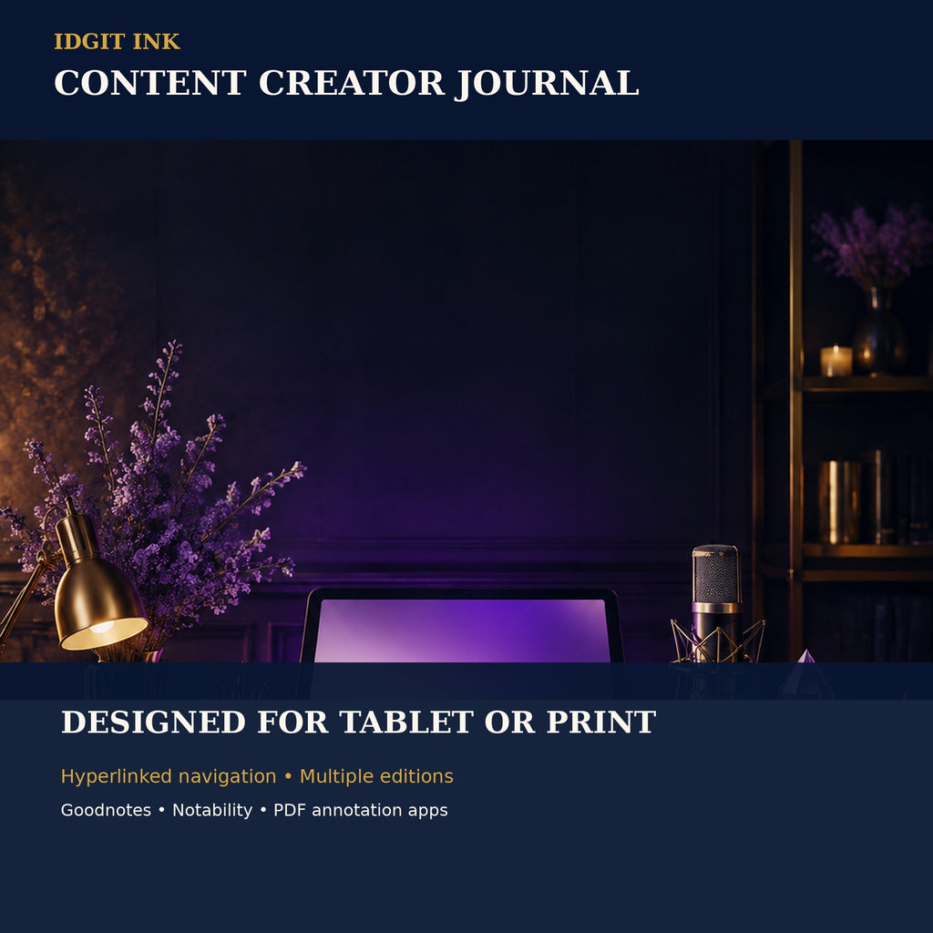 Idgit Ink Content-Creator digital journal — 100 PNG digital stickers preview