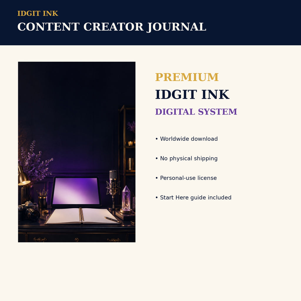Idgit Ink Content-Creator digital journal — 75 device wallpapers preview