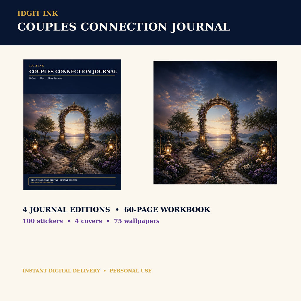 Idgit Ink Couples Connection digital journal — complete deluxe journal bundle overview