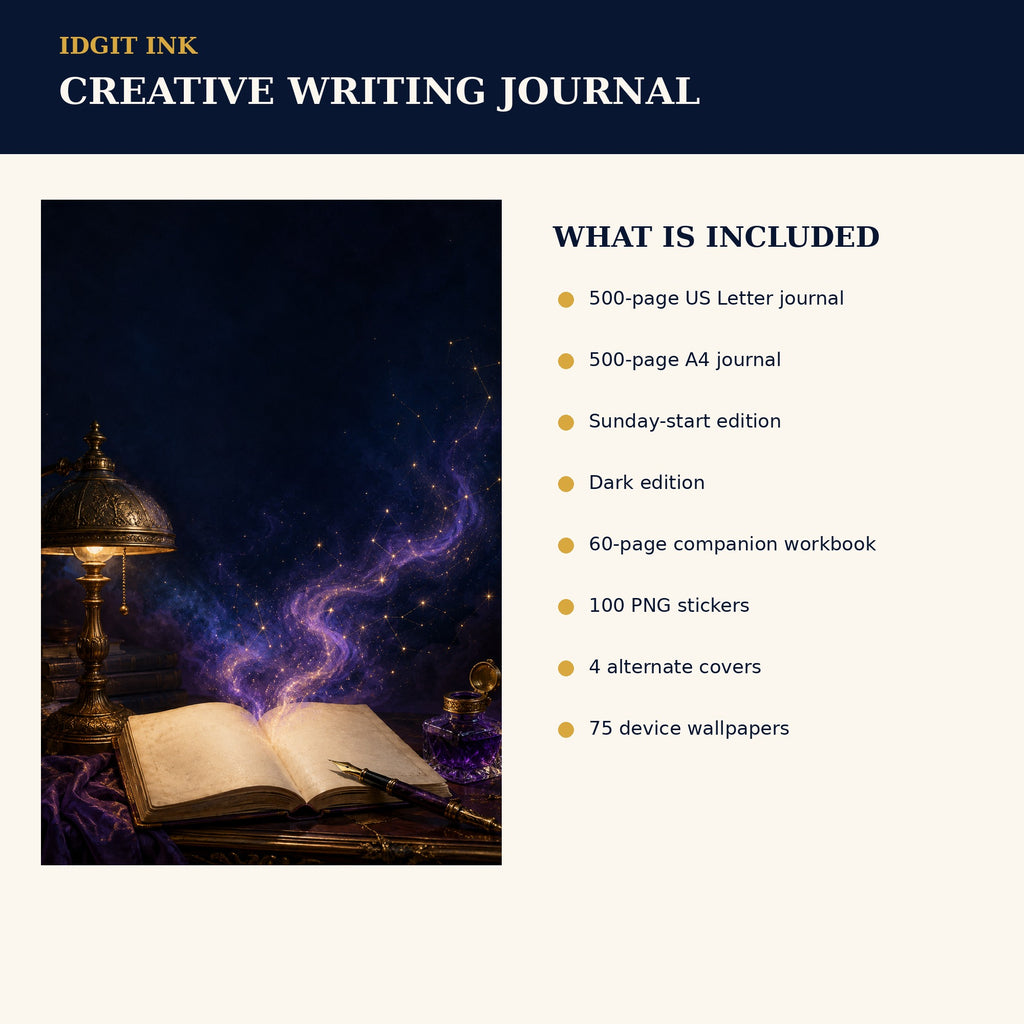 Idgit Ink Creative-Writing digital journal — four alternate journal covers
