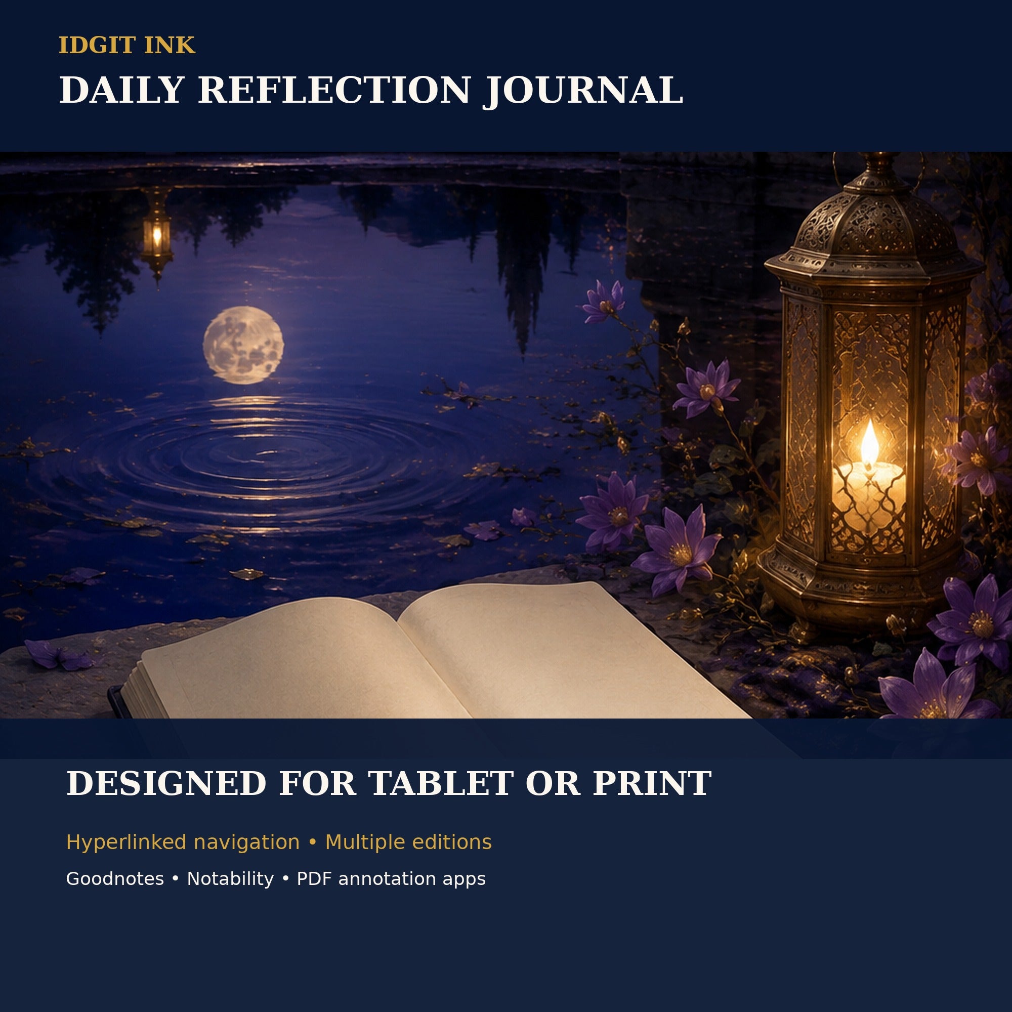 Idgit Ink Daily Reflection digital journal — 100 PNG digital stickers preview