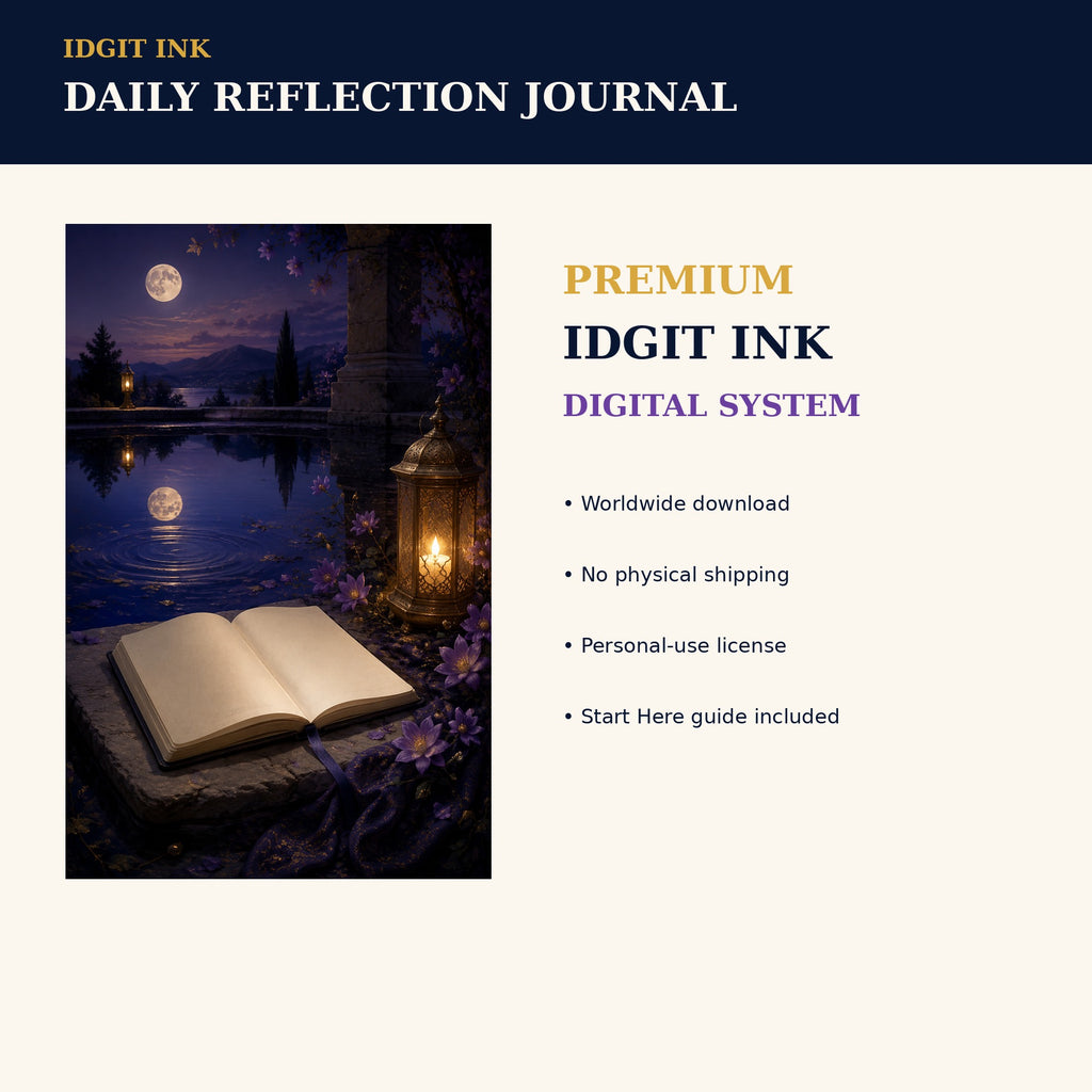 Idgit Ink Daily Reflection digital journal — 75 device wallpapers preview