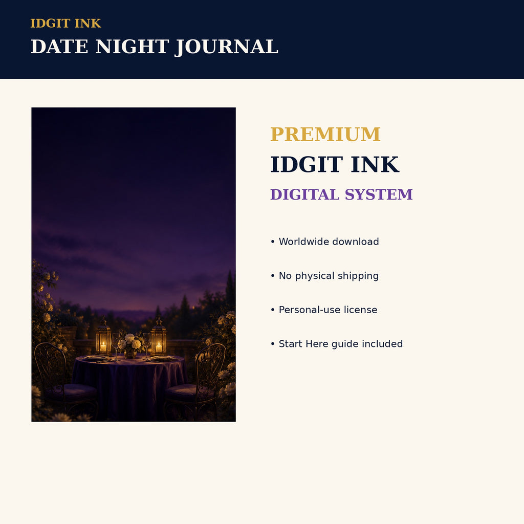 Idgit Ink Date-Night digital journal — 75 device wallpapers preview