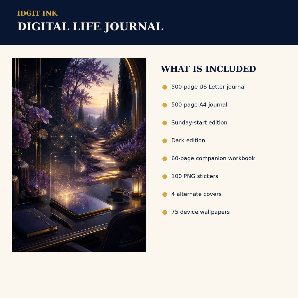 Idgit Ink Digital Life digital journal — four alternate journal covers