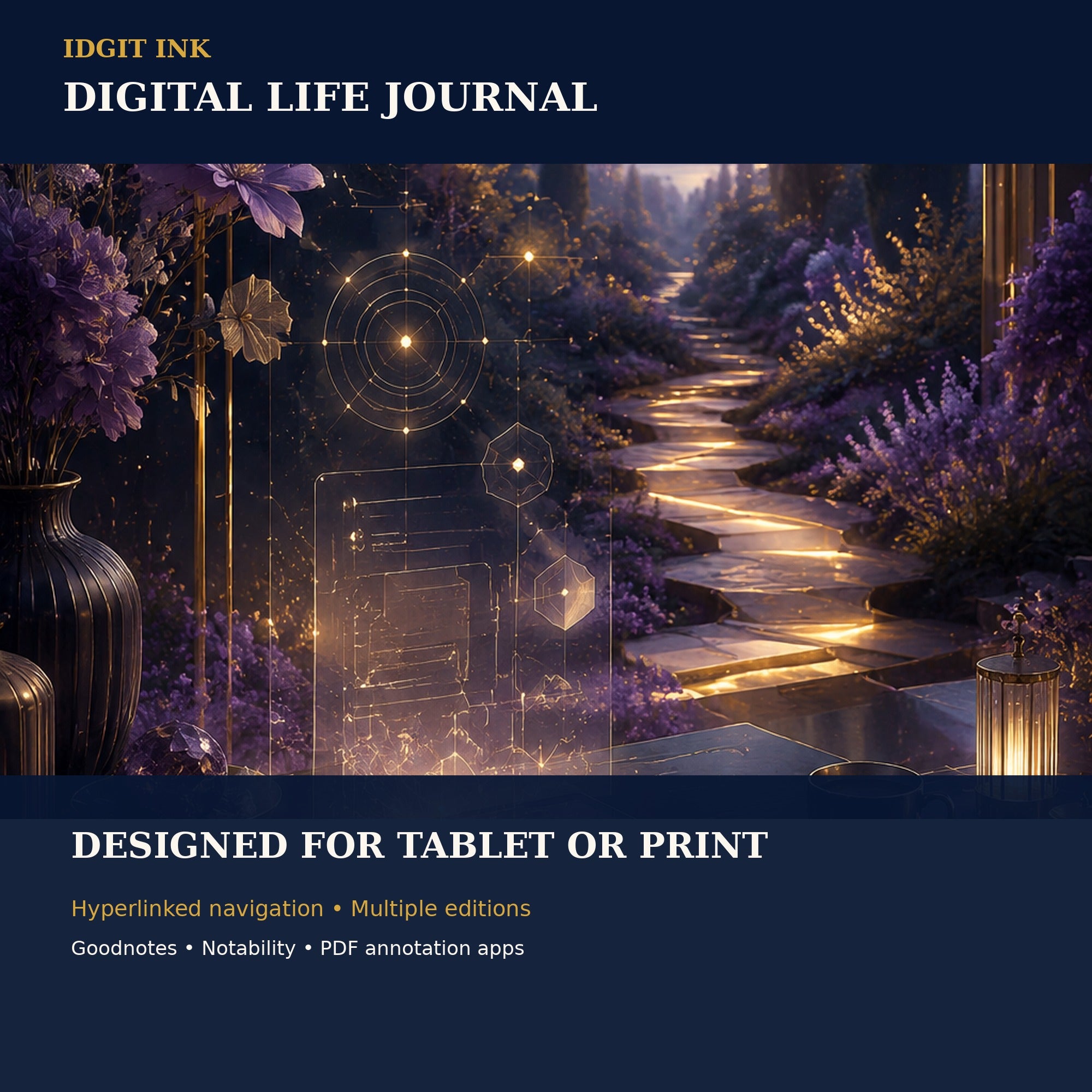 Idgit Ink Digital Life digital journal — 100 PNG digital stickers preview