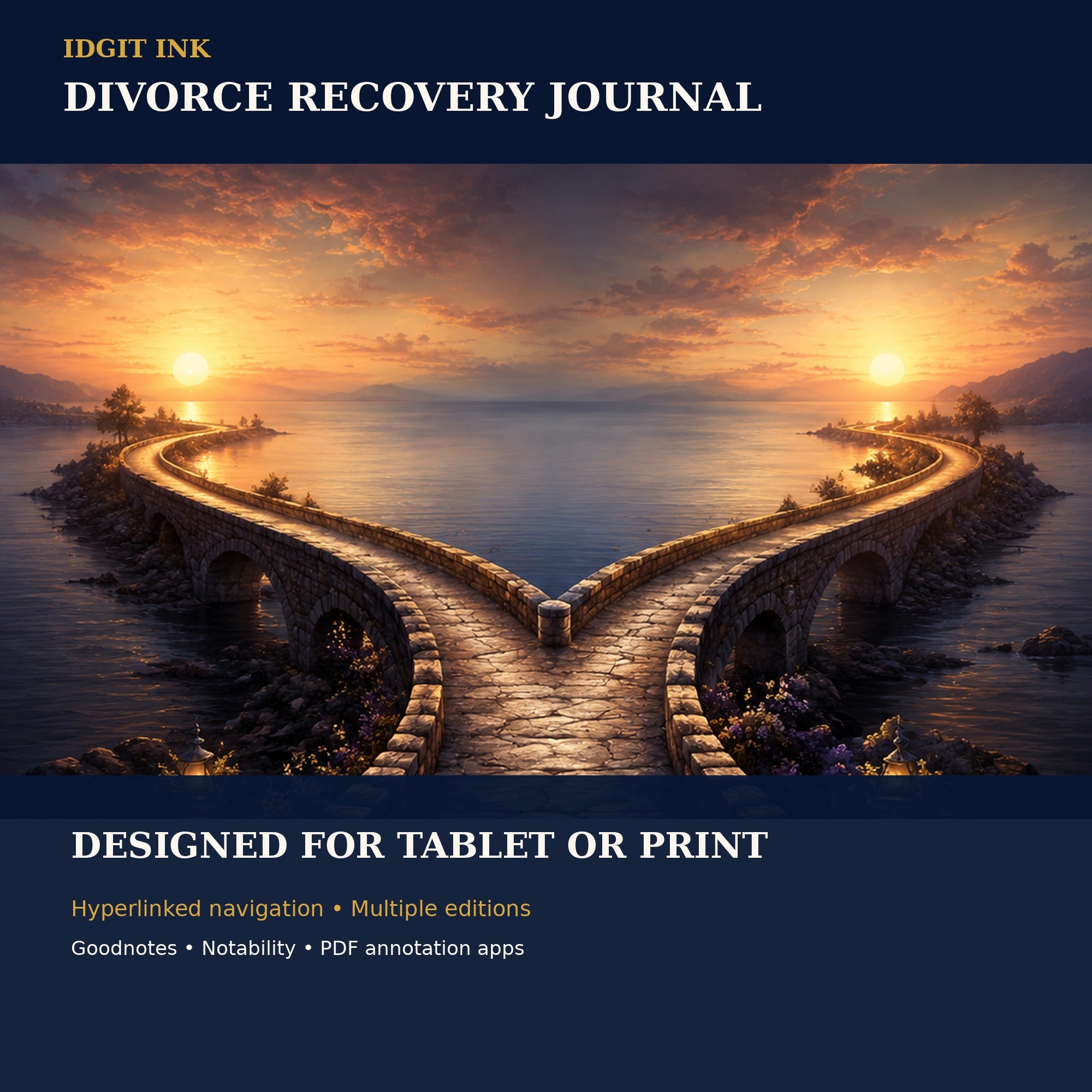 Idgit Ink Divorce Recovery digital journal — 100 PNG digital stickers preview