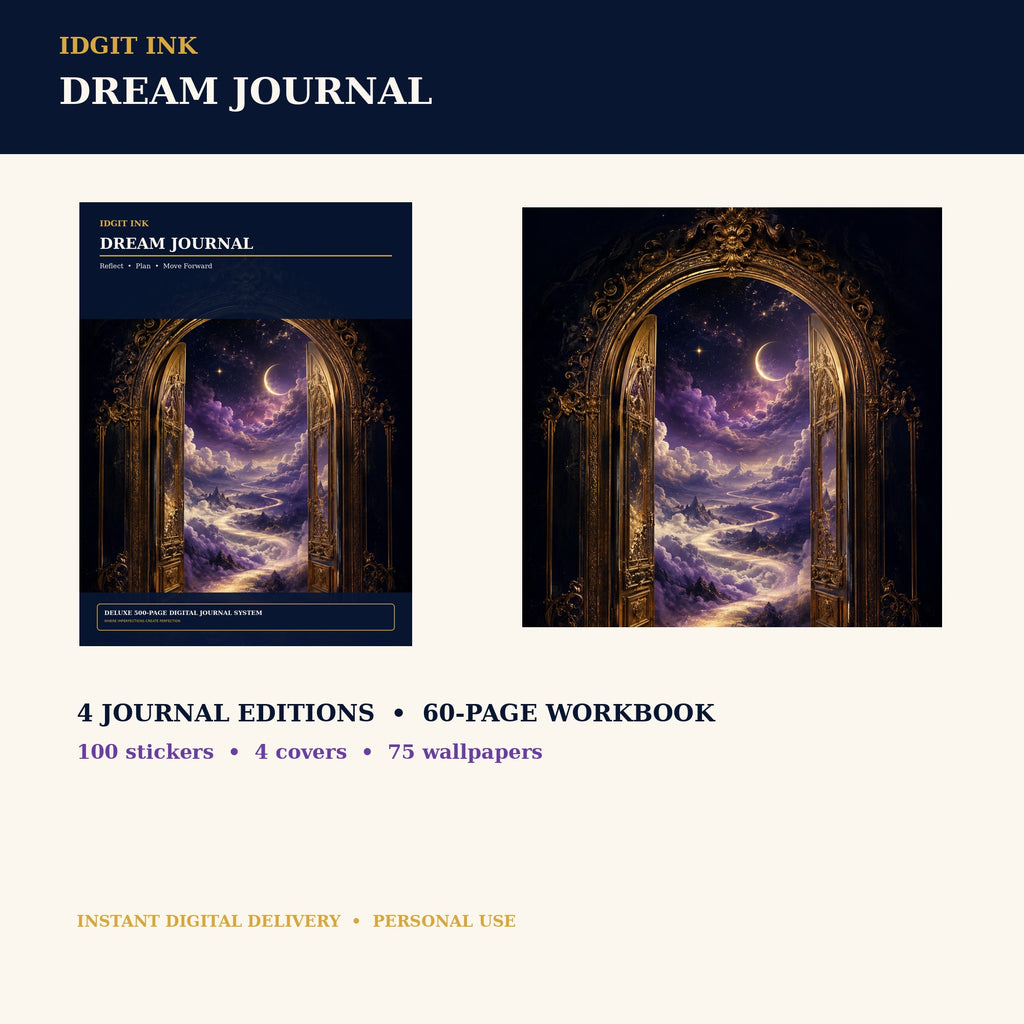 Idgit Ink Dream digital journal — complete deluxe journal bundle overview