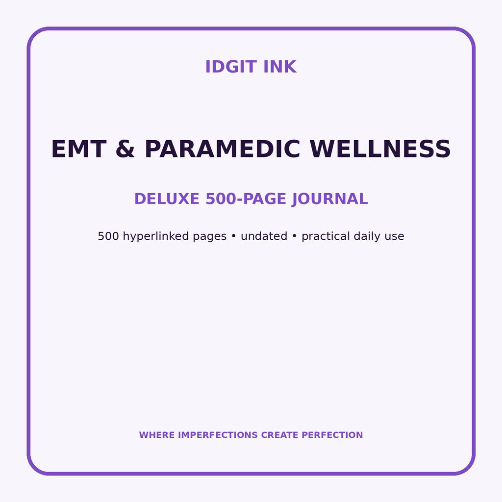 EMT & Paramedic Wellness Digital Journal – Deluxe 500-Page Planner — listing image 1 of 4