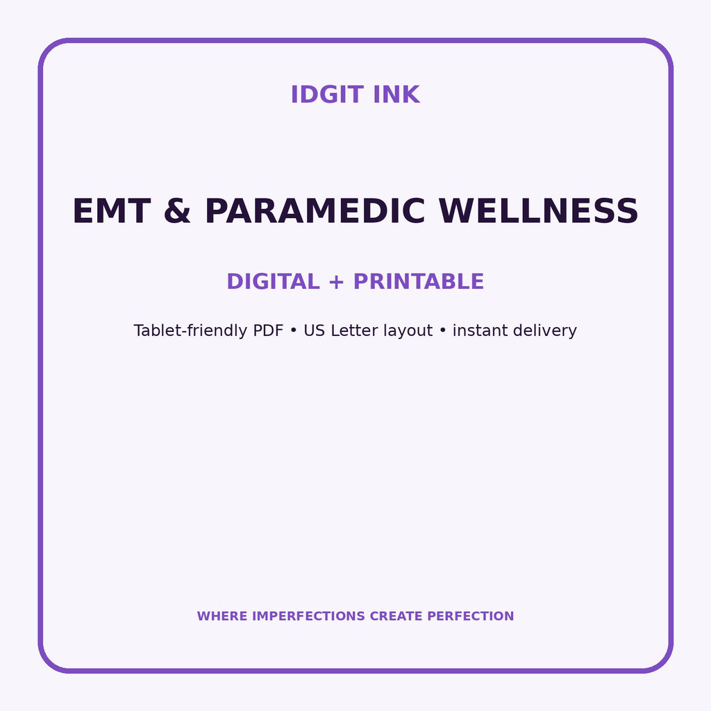 EMT & Paramedic Wellness Digital Journal – Deluxe 500-Page Planner — listing image 4 of 4