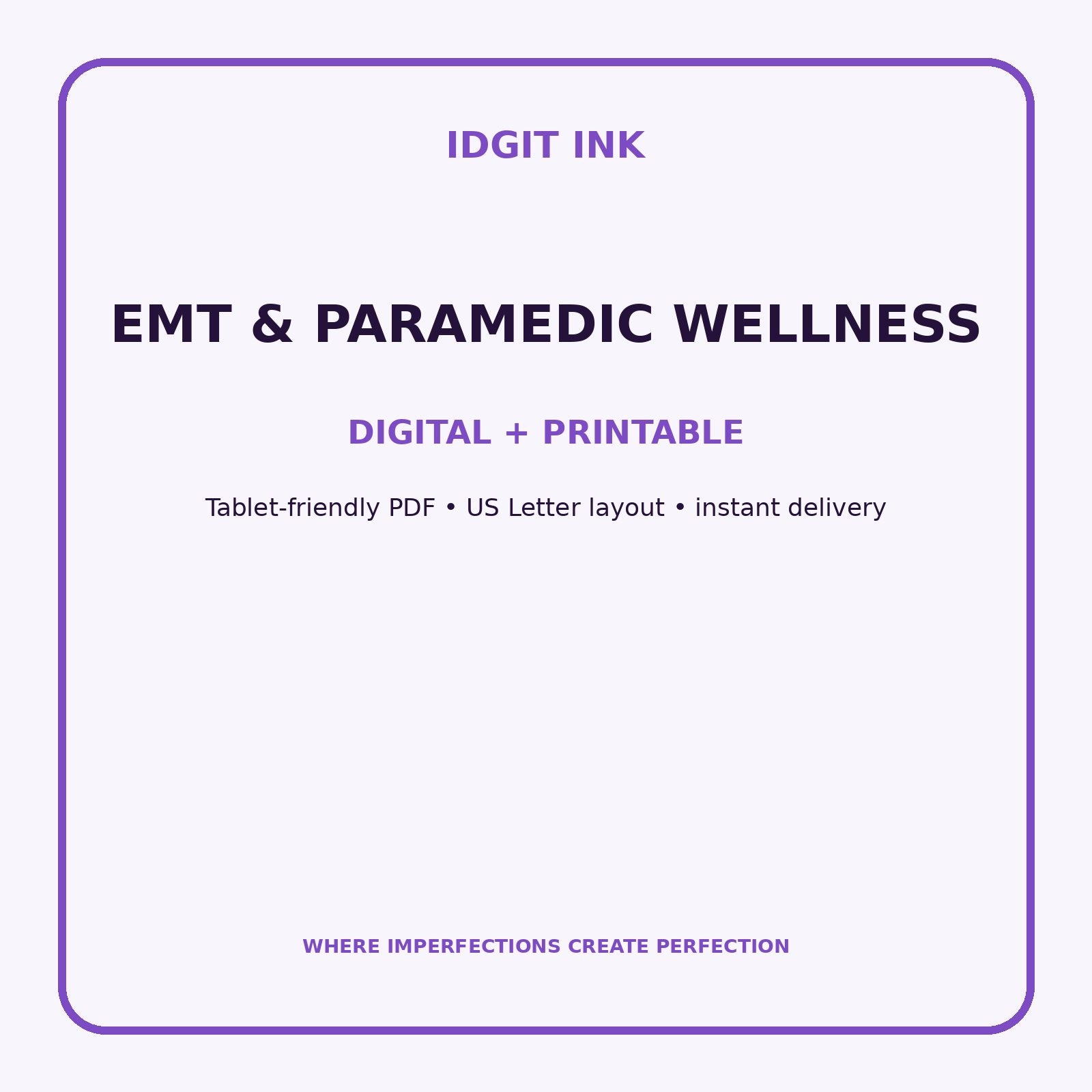 EMT & Paramedic Wellness Digital Journal – Deluxe 500-Page Planner — listing image 4 of 4