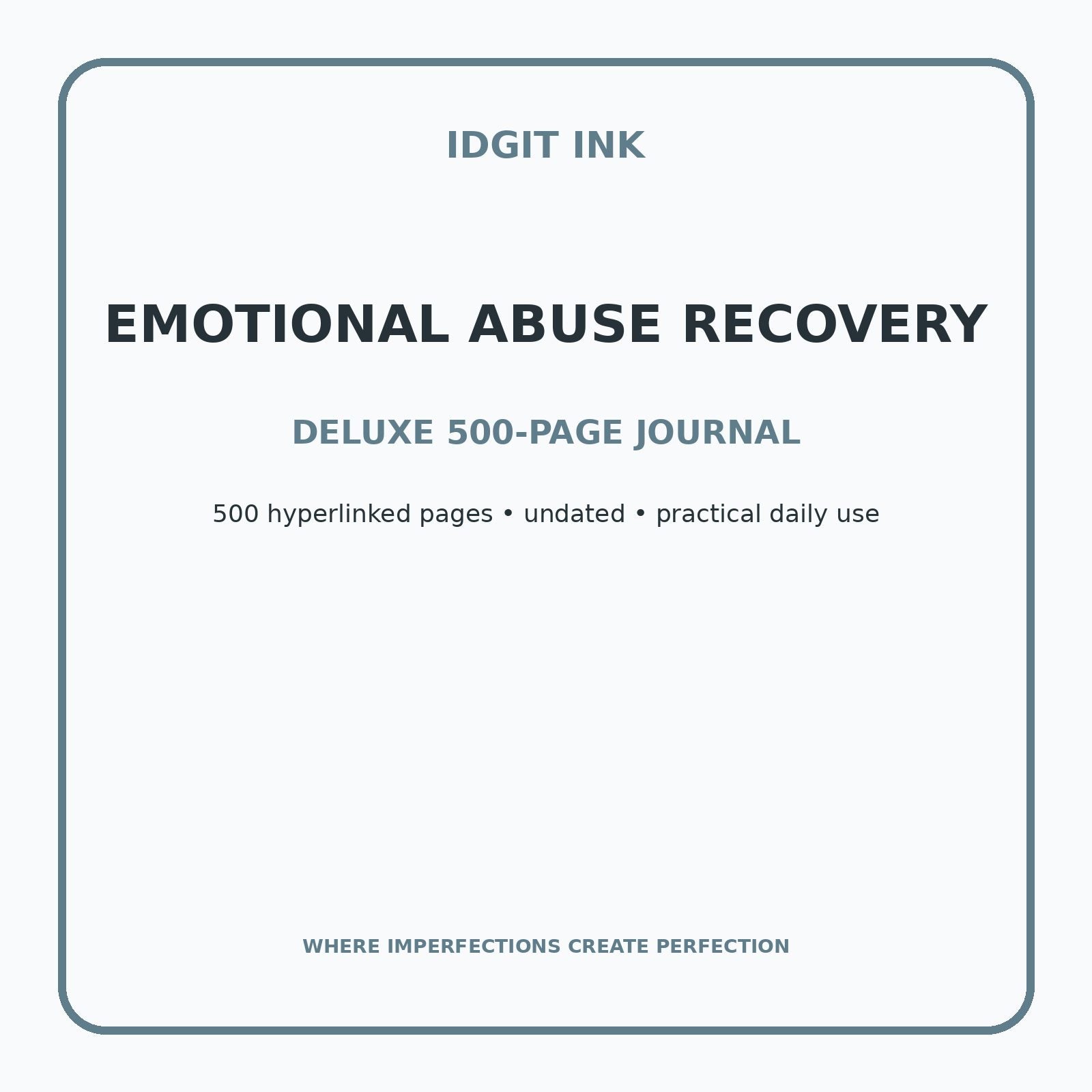 Emotional Abuse Recovery Digital Journal – Deluxe 500-Page Planner — listing image 1 of 4