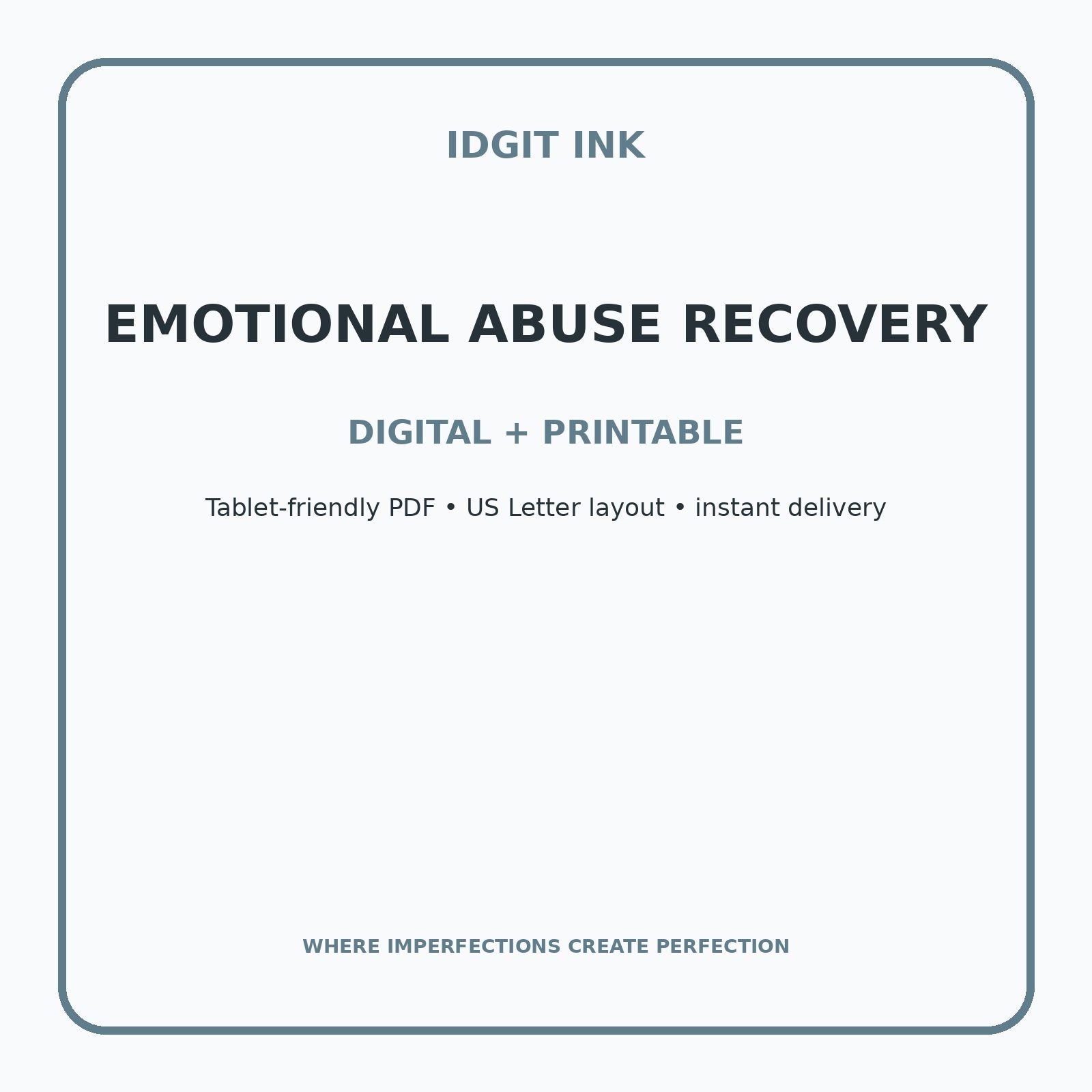Emotional Abuse Recovery Digital Journal – Deluxe 500-Page Planner — listing image 4 of 4