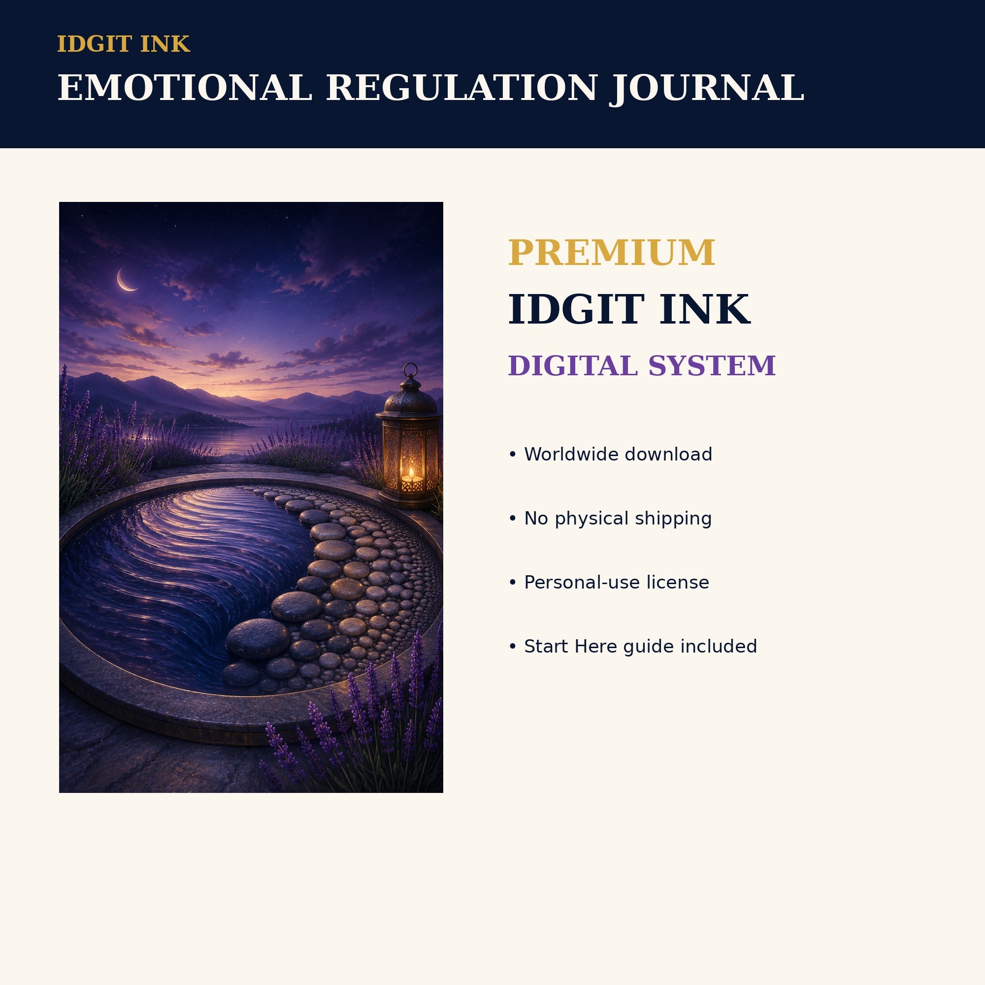 Idgit Ink Emotional-Regulation digital journal — 75 device wallpapers preview
